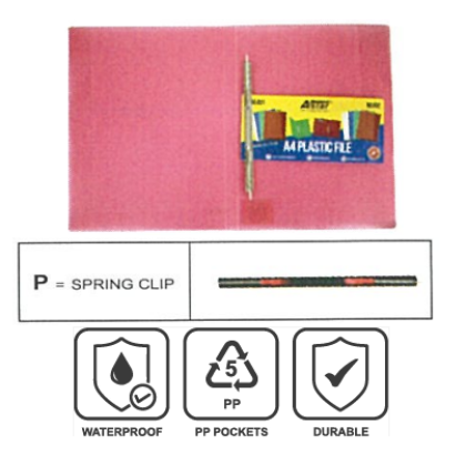 ASTAR PLASTIC SPRING FILE A4 831-M