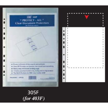 File Protector F4 CBE PROTECTOR REFILL F4 305F (10'S/PKT)